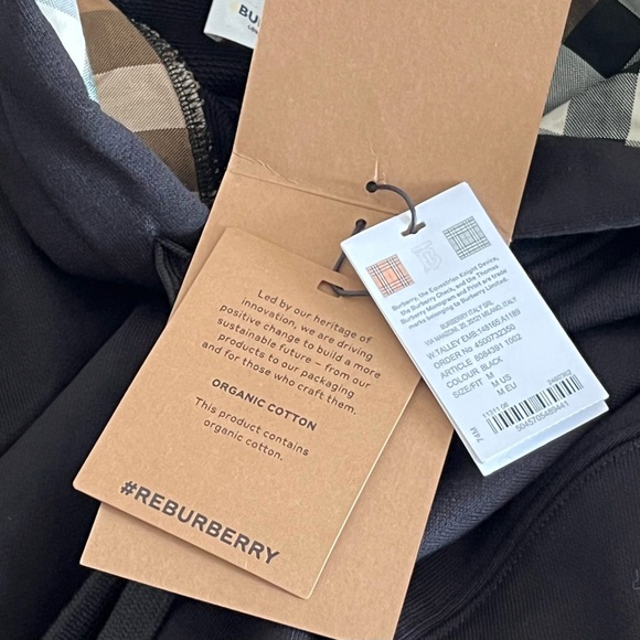 Burberry Crop Hoodie in Black - Picture 7 of 8